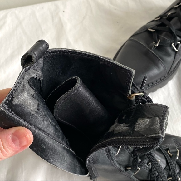 Zara Trafaluc Black Laced Military Style Boots - Picture 9 of 12